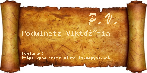 Podwinetz Viktória névjegykártya